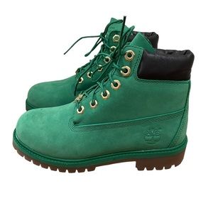 Timberland Limited Edition waterproof leather boots Green Junior Size 4